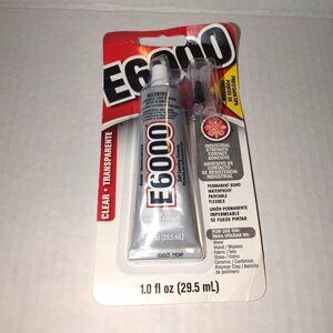 E6000 Clear Industrial Strength Adhesive Glue 1.0 Fl Oz (29.5 mL) Permanent Bond